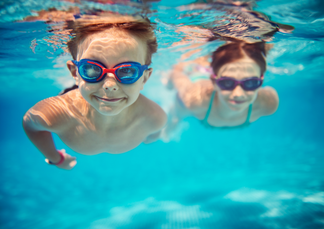 Kids Swimming at Castle Park Camp