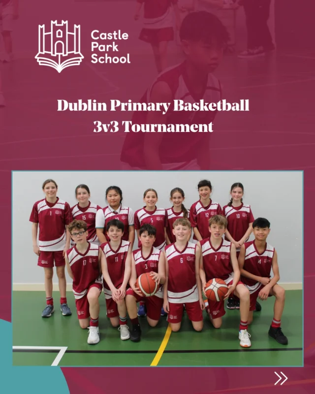 🏀 Dublin Primary Schools 3v3 Basketball Tournament at Castle Park!
 
What an incredible day of Basketball! Yesterday, Castle Park proudly hosted the Dublin Primary Schools Basketball 3v3 Tournament, welcoming teams from across the city. The fast-paced game kept everyone on their toes, boosting speed, agility, and teamwork.
 
🔥 Our Castle Park boys’ and girls’ teams delivered outstanding performances, winning all their matches! But beyond the results, this tournament was about sportsmanship, perseverance, and building friendships on and off the court.
 
👏 A huge well done to every player who took part, and thank you to all the participating schools who made this such a fantastic event! We are already looking forward to next year!
 
#CastleParkBasketball #3v3Tournament #Teamwork #InclusiveSport #CastleParkSchool #EducationThroughSport #futurechampions